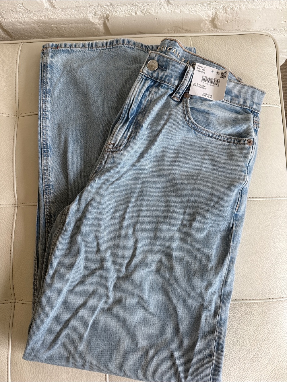 American Eagle Outfitters Light Blue Wide Leg Jeans